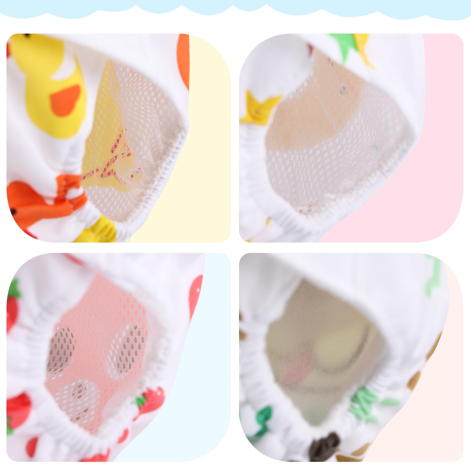 BABESIDE 4 Pack Reusable Baby Doll Diapers for 17-22 Inch Reborn Dolls - Adjustable Button Cloth Underwear for Infant Dolls, Perfect for Role Play, Baby Shower Gifts & Toddler Pretend Play