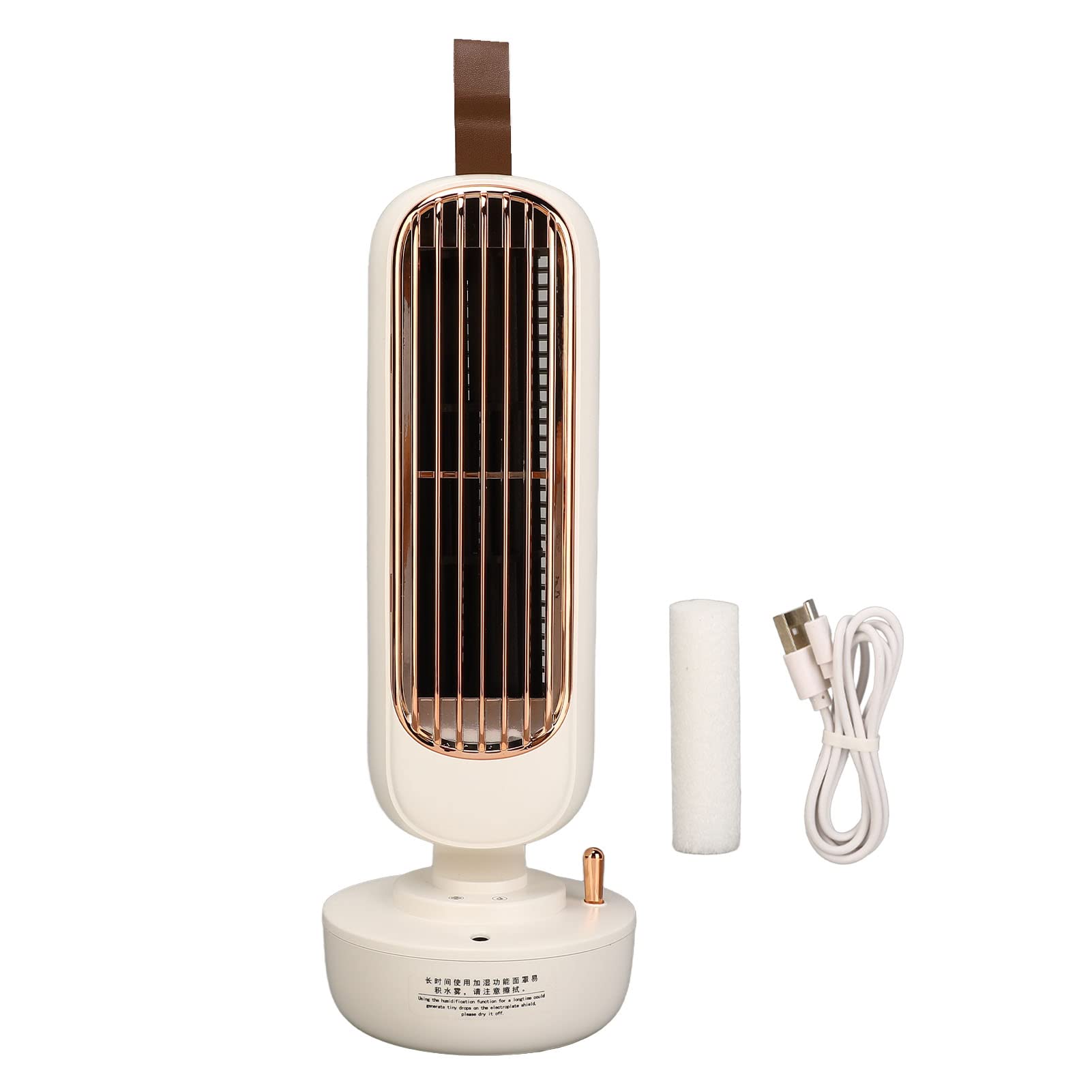 Portable USB Mini Tower Fan with Humidifying Cooling Spray - Personal Desk Fan for Home, Office, Bedside & Desktop Use | Quiet Cooling for Work, Study & Sleep