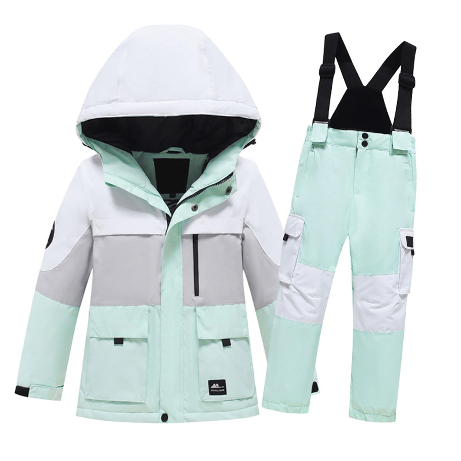 Kids Ski Jacket & Pants Set - Windproof Winter Snowsuit for Boys & Girls | Toddler Snowwear for Skiing & Outdoor Play