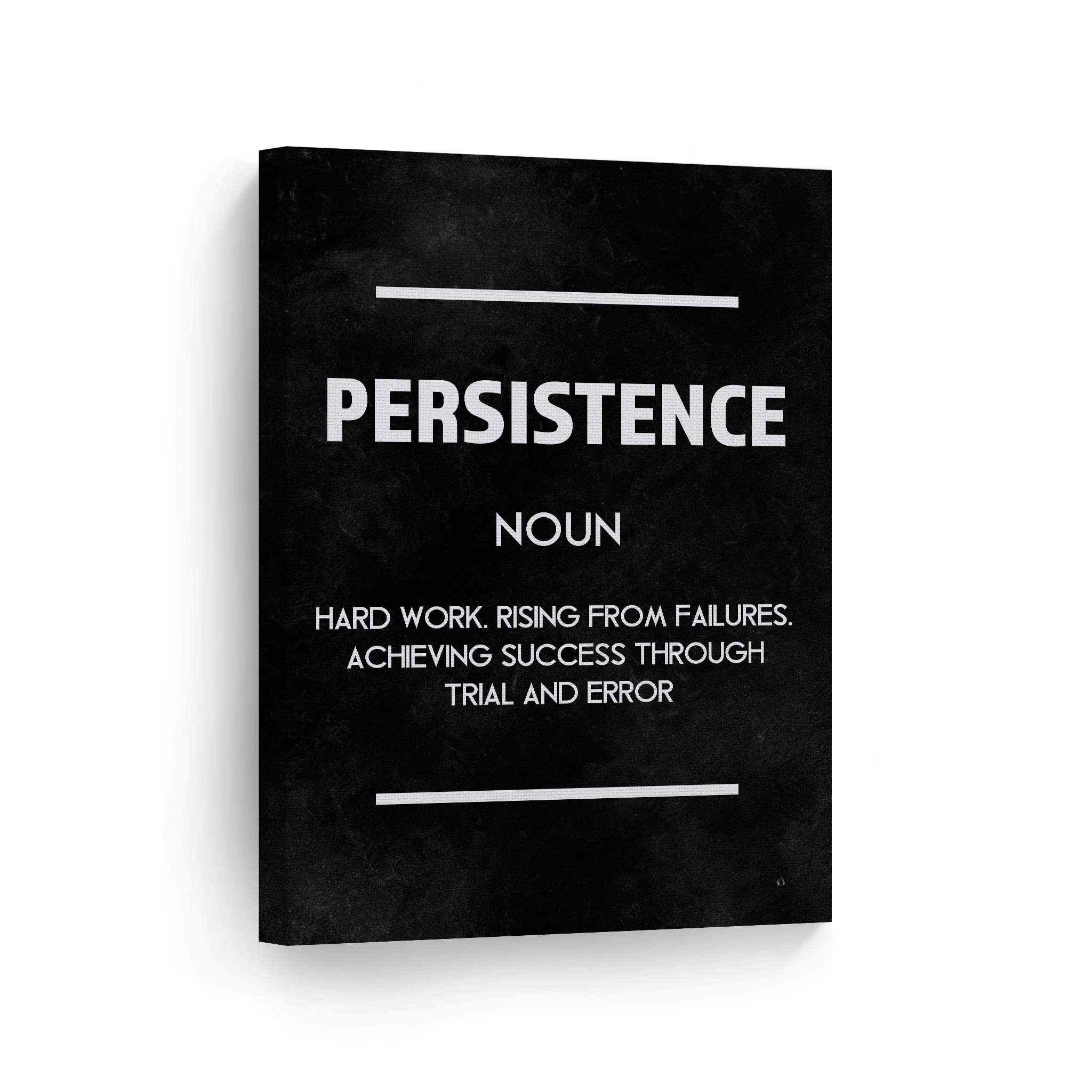 Persistence Definition Dictionary Black Motivational Canvas Wall Art - Inspirational Office & Living Room Decor - Entrepreneur Quote Canvas Print - Ready to Hang 40x30 - Perfect for Home, Office & Gift Giving
