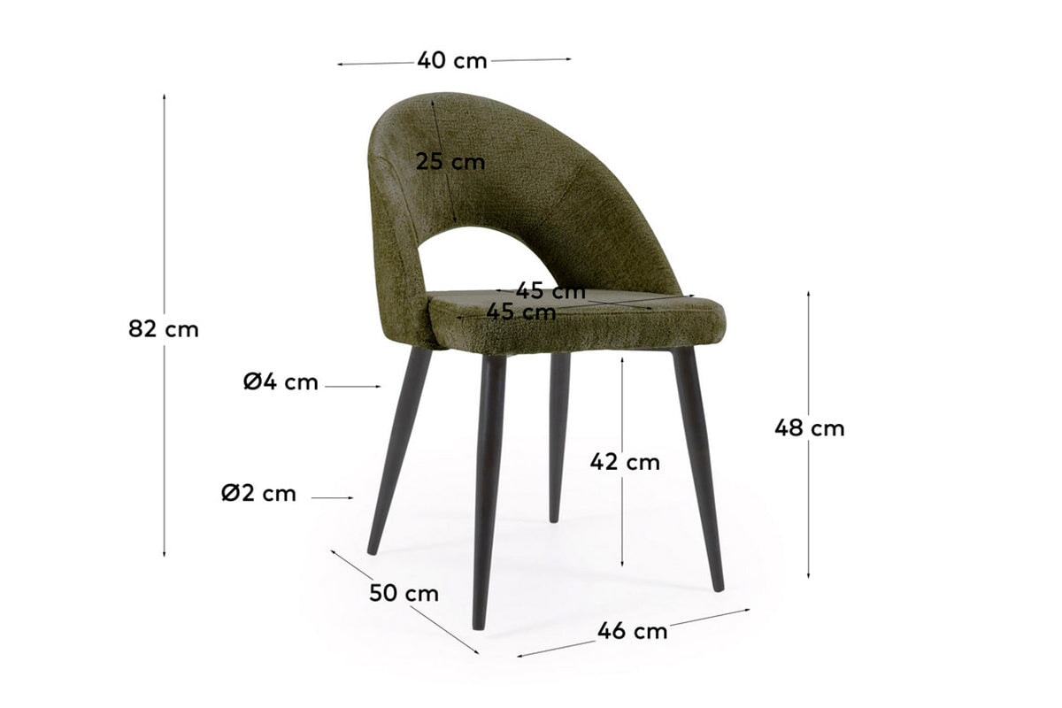 Como Mauai Chair - Soft Chenille Fabric Accent Chair for Living Room, Bedroom, or Office - Comfortable Modern Lounge Seating for Relaxing and Reading