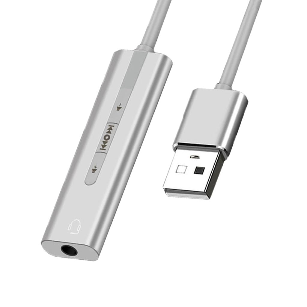 3-Pack USB Sound Card External Audio Adapter Converter with 3.5mm Jack for PC, Laptop, Gaming Headset & Home Theater System