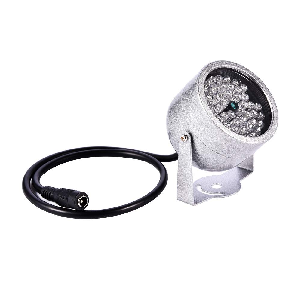 PUSOKEI 48 LED IR Illuminator Light for CCTV Night Vision - Waterproof Infrared Fill Light with Auto CDS Power Control | Perfect for Security Cameras, Traffic Monitoring & Police Surveillance