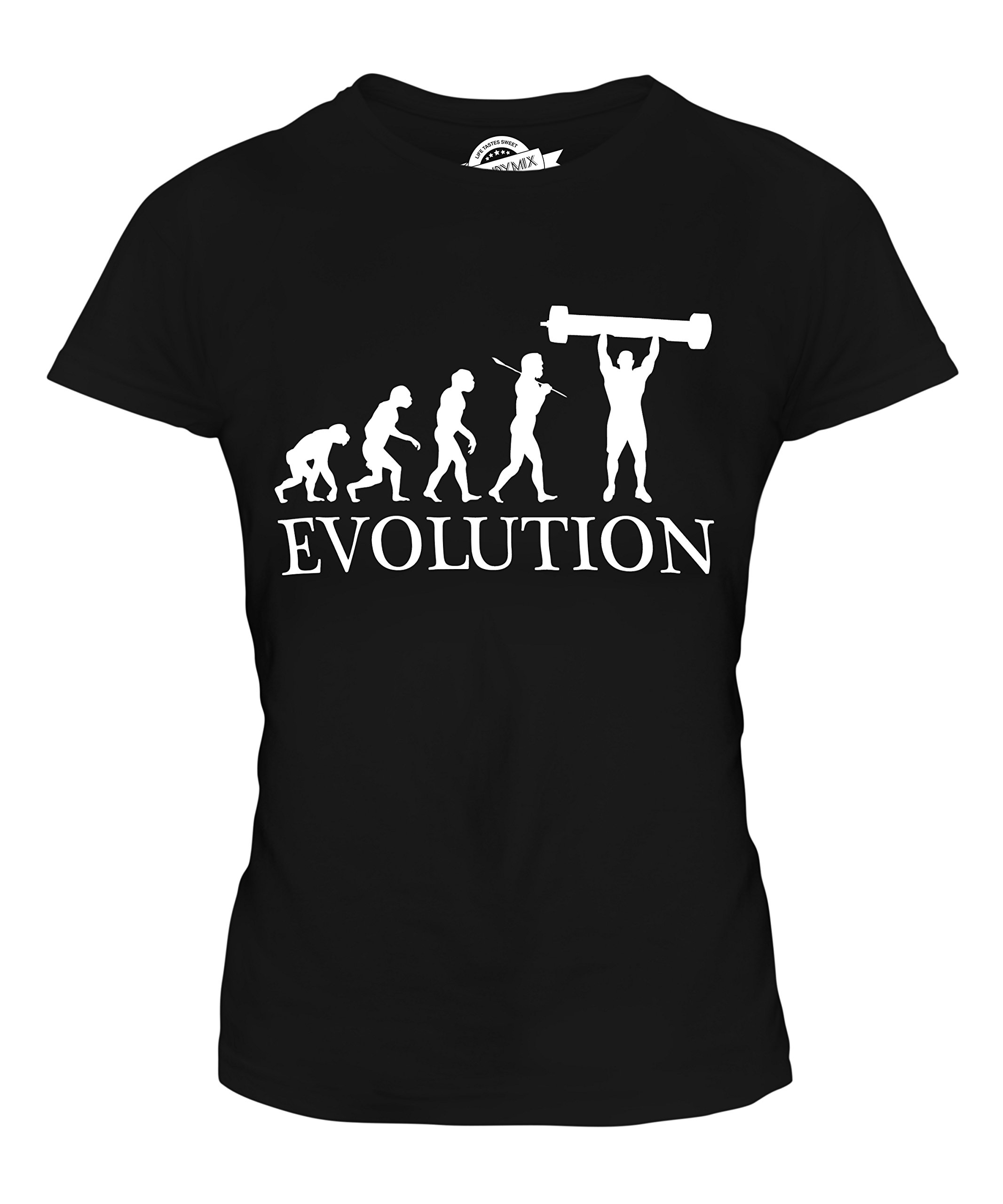 Evolution of Man Graphic Fitted T-Shirt for Women - Soft Cotton Vintage Tee - Perfect for Casual Wear, Date Nights & Feminist Statement Outfits
