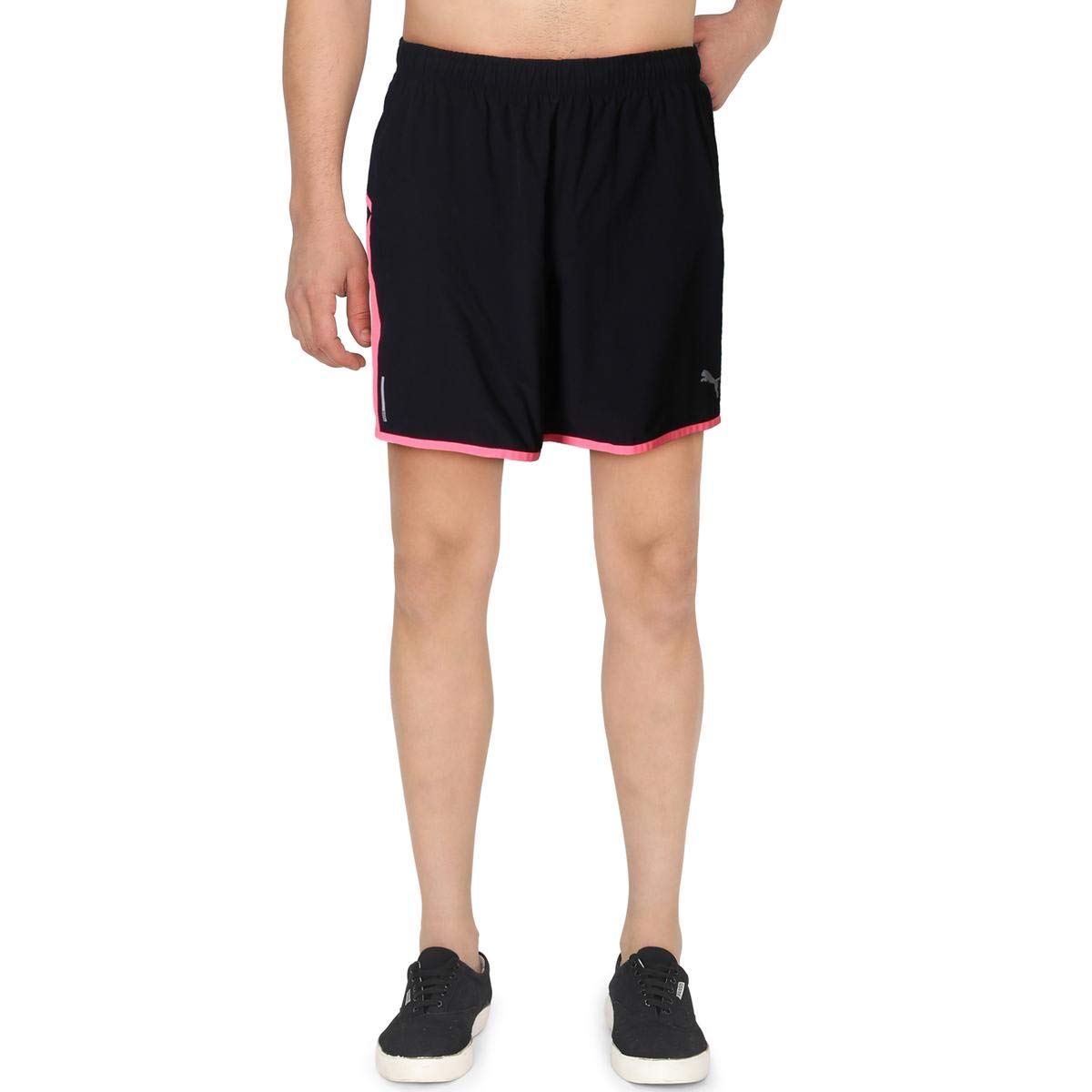 PUMA Women's Last Lap Colorblock Athletic Shorts - Black & Pink for Running, Gym Workouts & Casual Wear