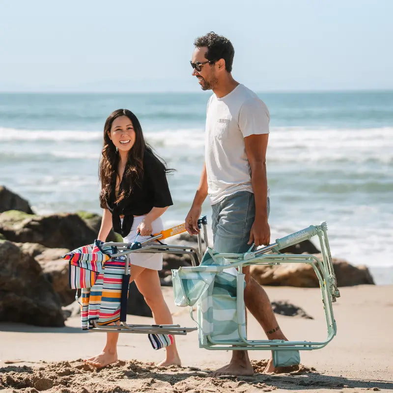 Premium Folding Beach Rocker Chair - Portable & Lightweight for Outdoor Relaxation at Beach, Pool, Camping, and Backyard