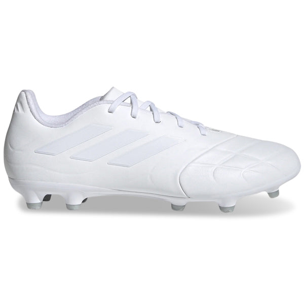 adidas Copa Pure.3 Firm Ground Soccer Cleats - White/White - Men's Football Shoes for Firm Natural Grass Surfaces - Perfect for Matches & Training Sessions