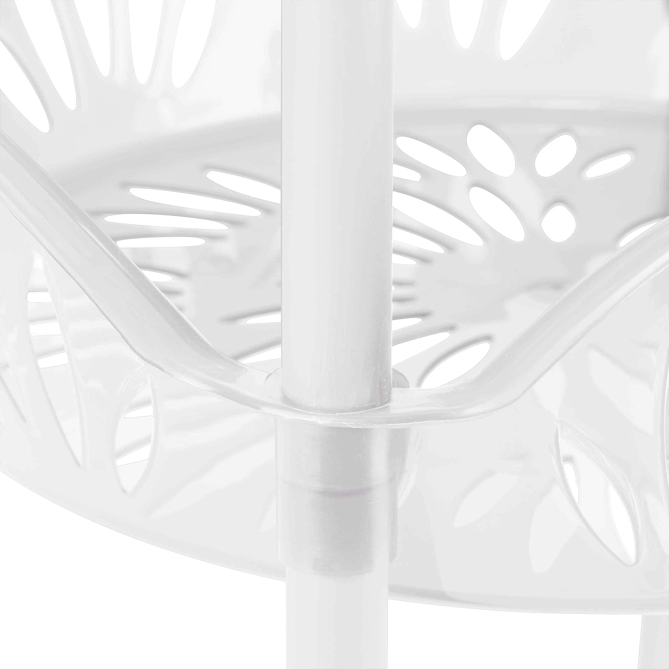4-Tier Large Round Basket Shelf for Kitchen, Bathroom, Laundry & Office Storage | White Organizer for Food, Supplies & Household Items | Perfect for Small Space Organization & Decluttering