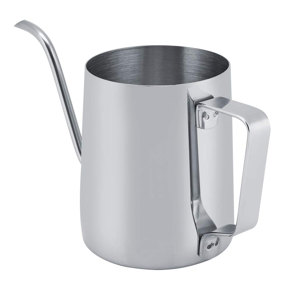 Jeffergarden 350ml Stainless Steel Gooseneck Coffee Kettle - Narrow Spout Drip Coffee Maker for Pour Over, French Press & Tea Brewing - Perfect for Home Baristas & Coffee Enthusiasts (Silver)