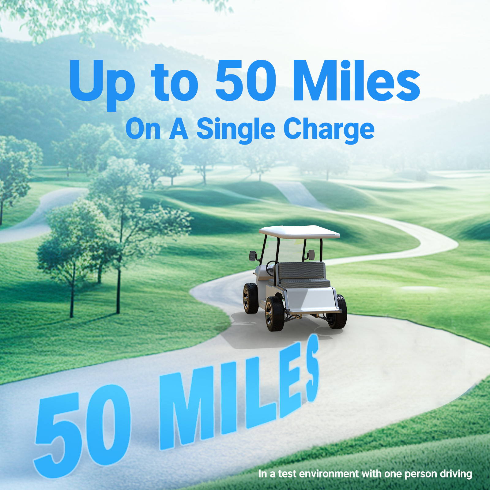 Redodo 48V 100Ah Bluetooth Lithium Battery Kit for Golf Carts - Compatible with Club Car, EZGO, ICON & Yamaha | Long-Lasting Power Upgrade for Smooth Golf Course Rides & Neighborhood Cruising