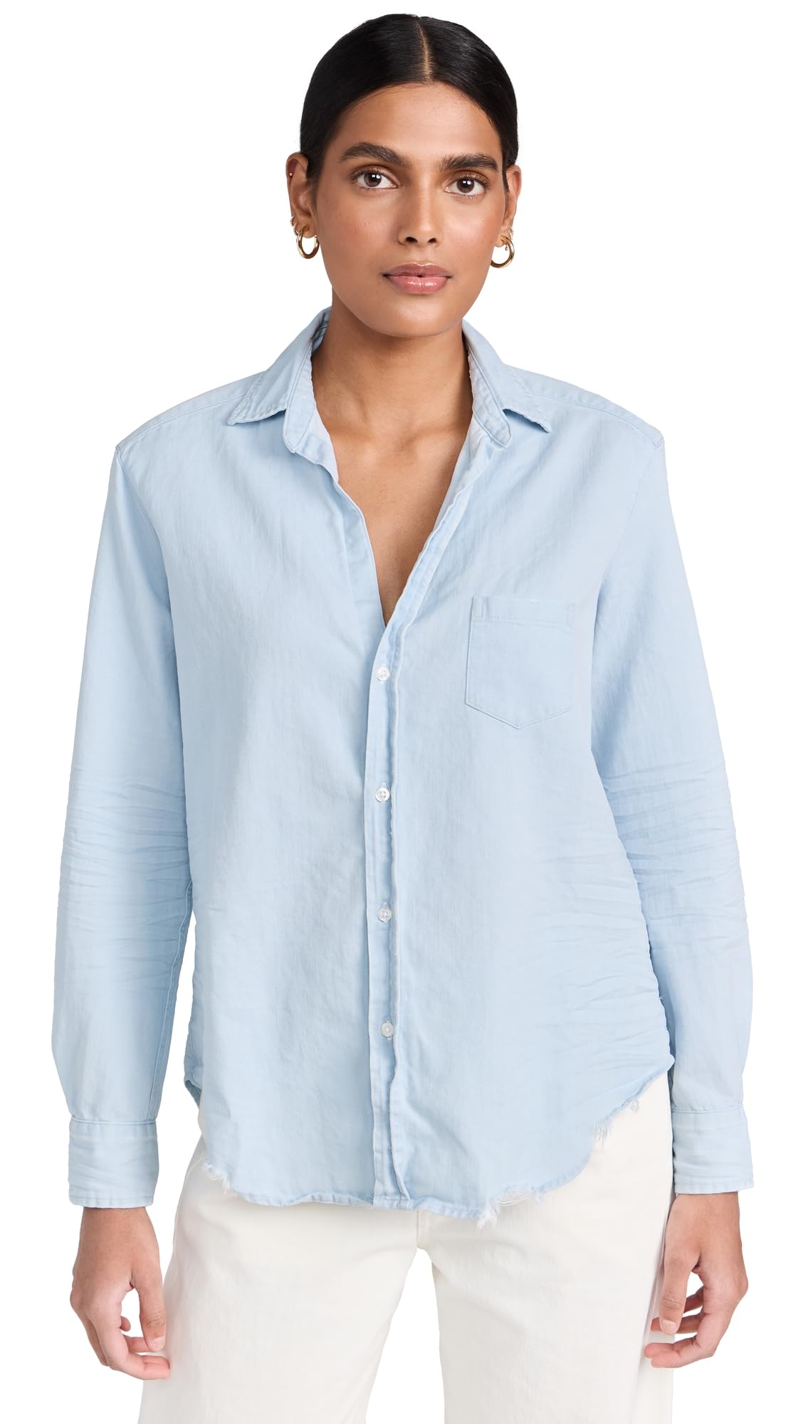 Frank & Eileen Women's Relaxed Button Up Shirt - Soft Cotton Long Sleeve Casual Blouse for Work, Office & Everyday Wear | Perfect for Business Casual, Date Night & Weekend Outfits