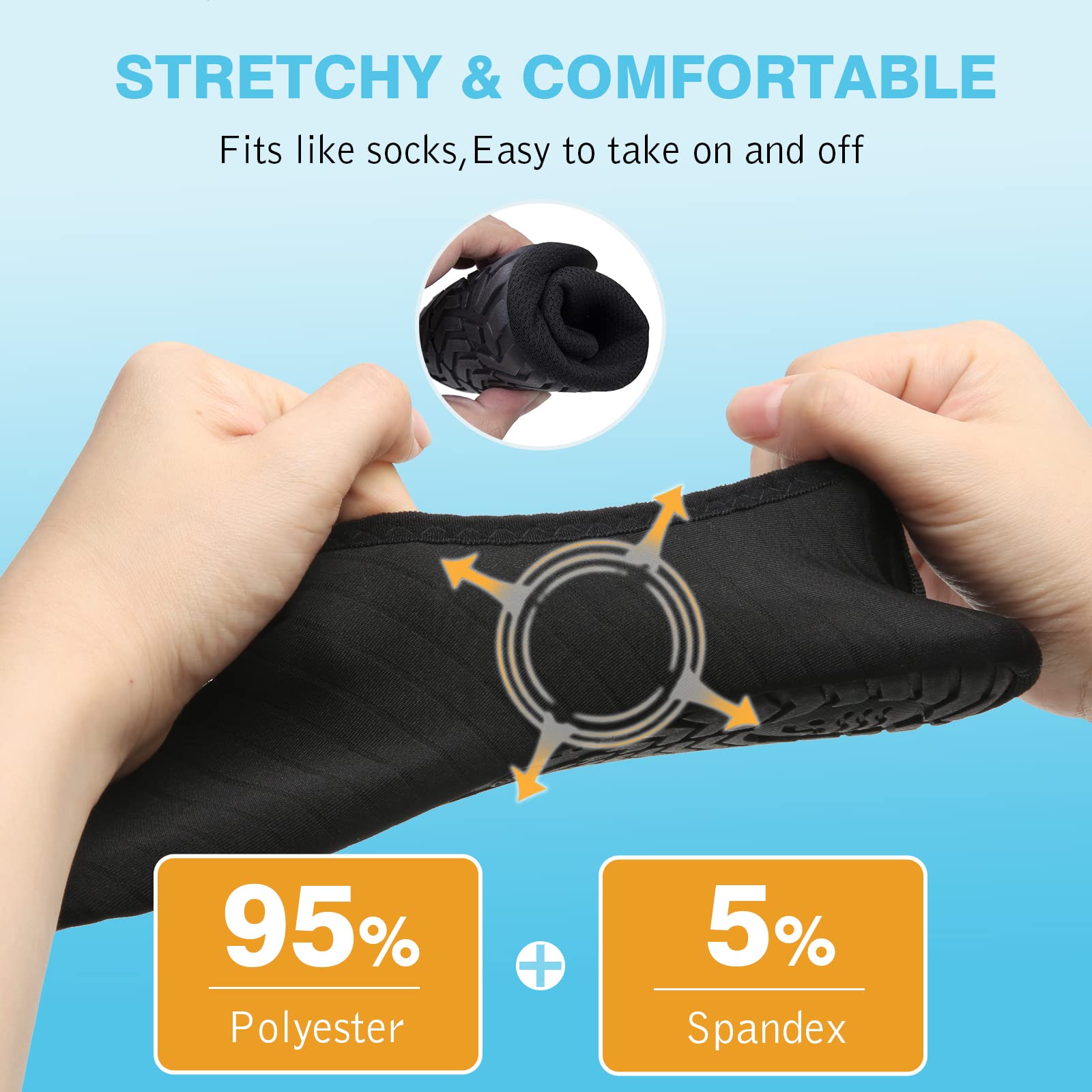 IceUnicorn Water Shoes for Men & Women - Quick-Dry Swim Shoes for Beach, Surfing, Diving & Pool Activities - Lightweight Aqua Shoes for Summer Water Sports & Outdoor Adventures