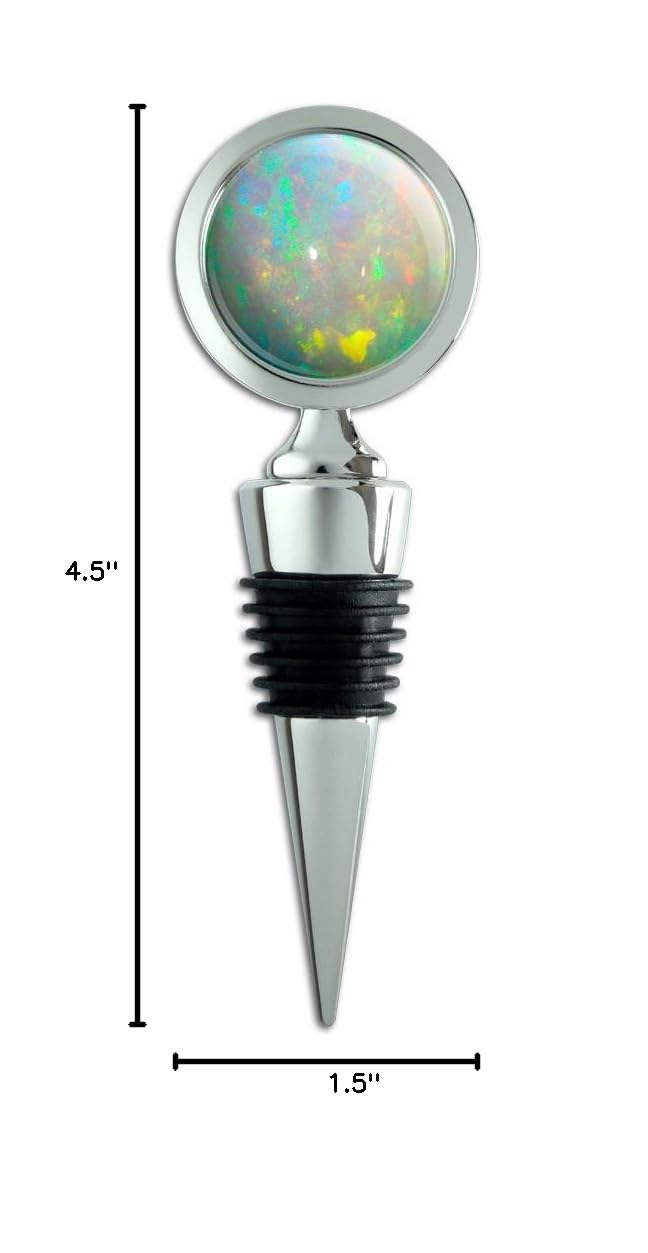 Opal October Birthstone Wine Bottle Stopper - Elegant Crystal Wine Cork for Gifts, Parties & Home Decor | Perfect for Weddings, Anniversaries & Holiday Celebrations