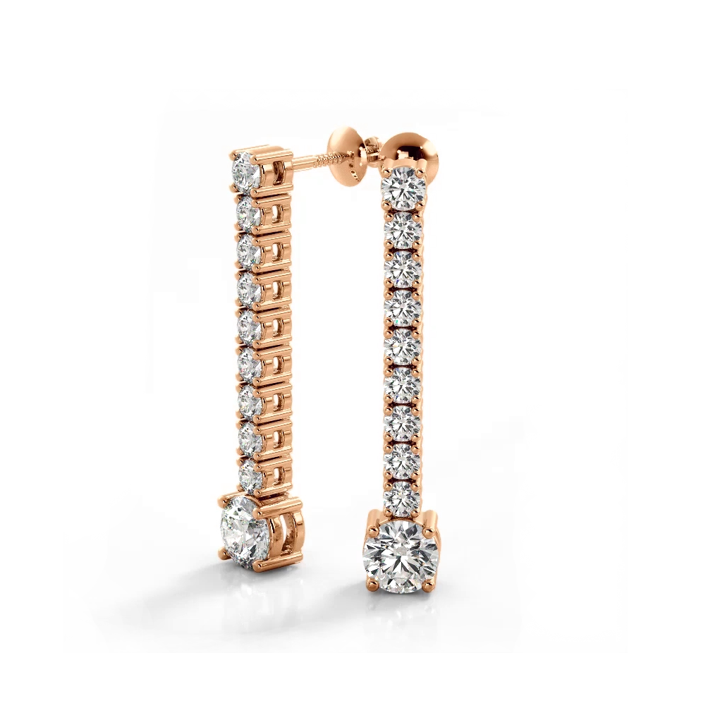 1.35 Carat Round Diamond Dangle Drop Earrings for Women - Elegant Wedding, Party & Evening Wear Jewelry