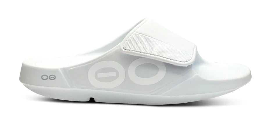 Unisex OOahh Sport Flex Slide Sandals - Comfortable White Athletic Slides for Men & Women | Perfect for Gym, Pool, Beach & Casual Wear