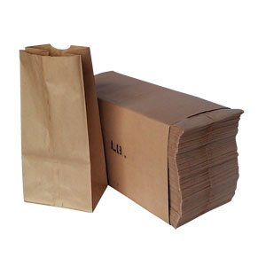 500 Pack 5lb Brown Kraft Paper Bags 5.25
