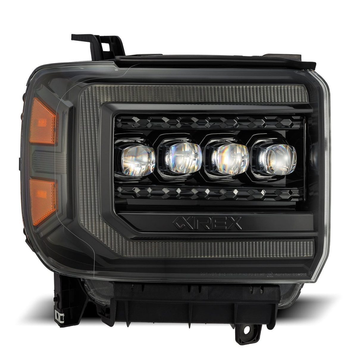 14-18 GMC Sierra NOVA Series LED Projector Headlights Alpha Black - High Performance Upgrade for Night Driving & Off-Road Adventures