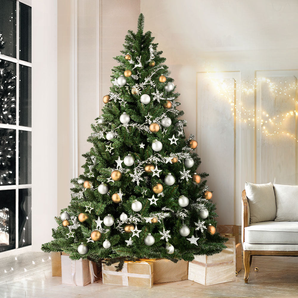 2.1M Premium Green Artificial Christmas Tree with 1000 Tips - Perfect for Home, Office, and Holiday Decorations