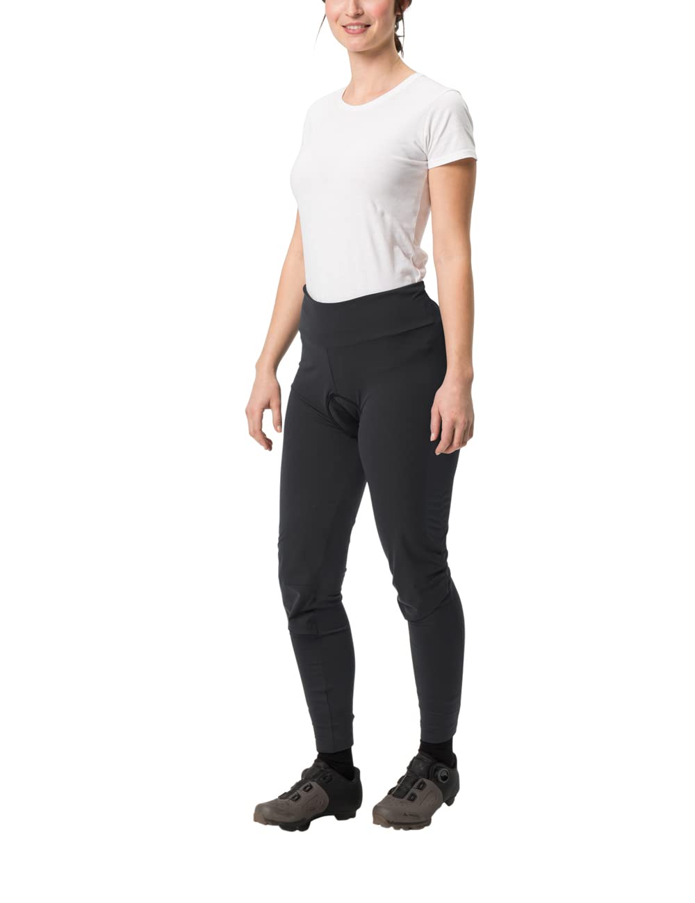 VAUDE Women's Kuro Warm Hybrid Tights - Thermal Cycling Pants with Seat Pad - Winter Bike Riding & Outdoor Sports Gear for Cold Weather