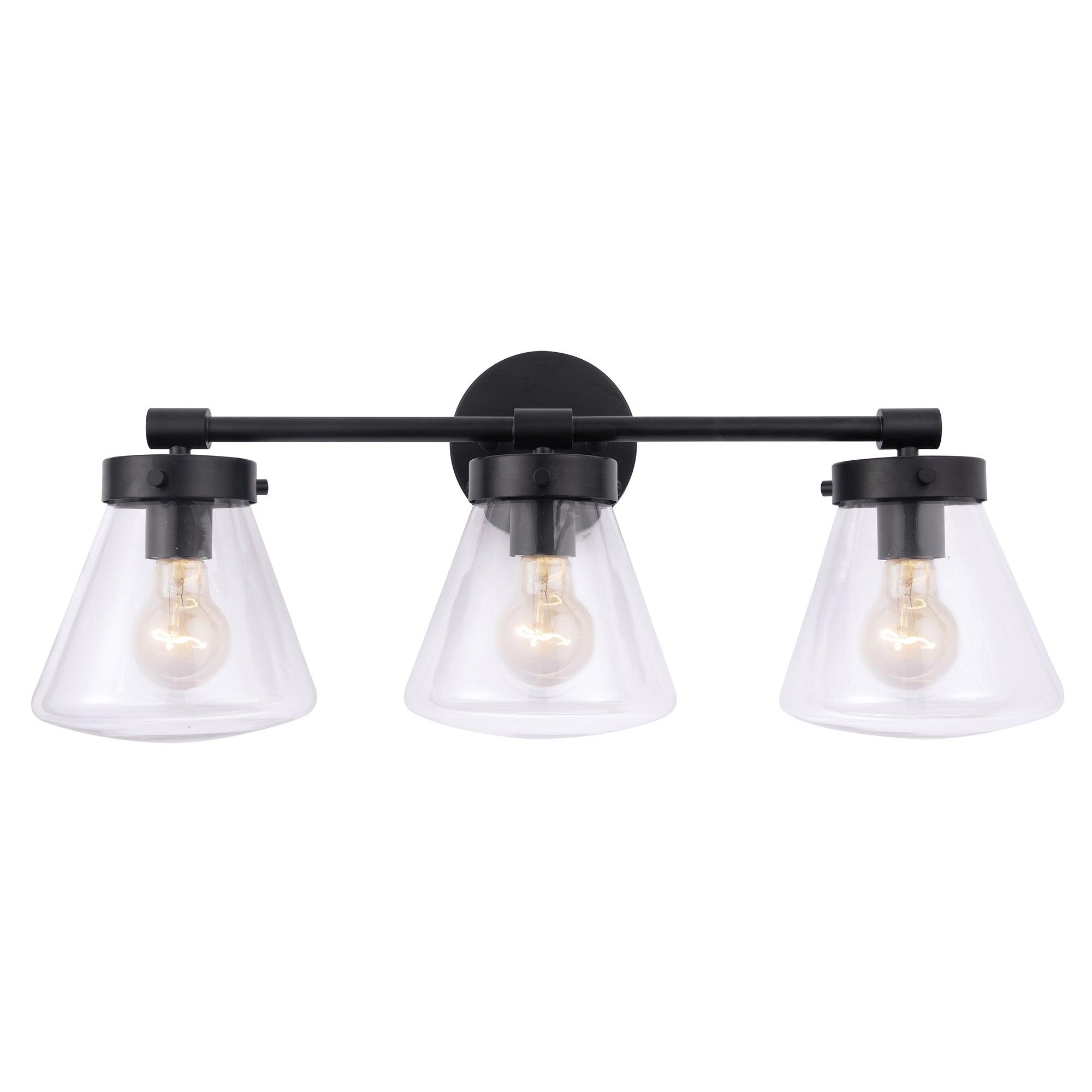 Gleam Modern 3-Light Dimmable Vanity Light - Bathroom Makeup Mirror Lighting Fixture for Bedroom, Dressing Room & Powder Room