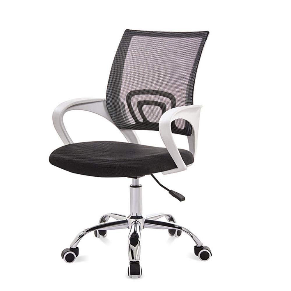 Ergonomic Mesh Office Chair with Adjustable Lumbar Support - Mid Back Computer Desk Chair for Women & Adults, Black - Perfect for Home Office, Gaming & Workspaces