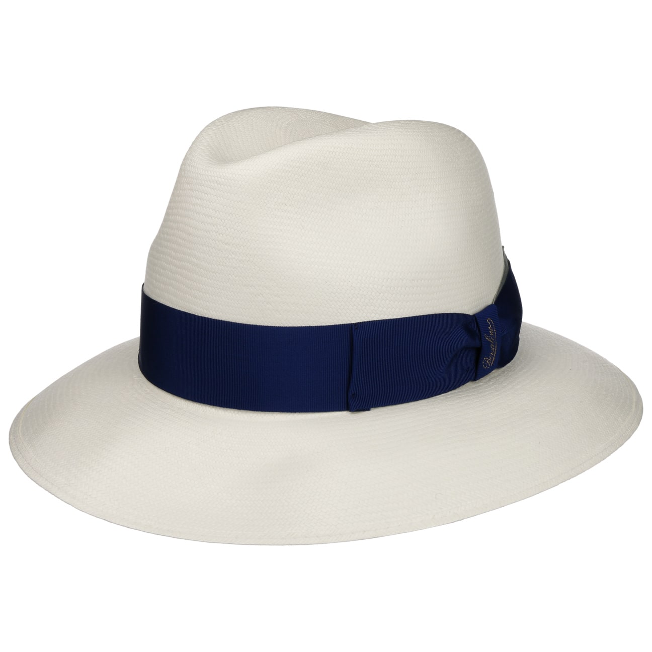 Borsalino Extrafine Twotone Panama Hat - Lightweight & Breathable Summer Sun Hat for Beach, Travel & Outdoor Activities
