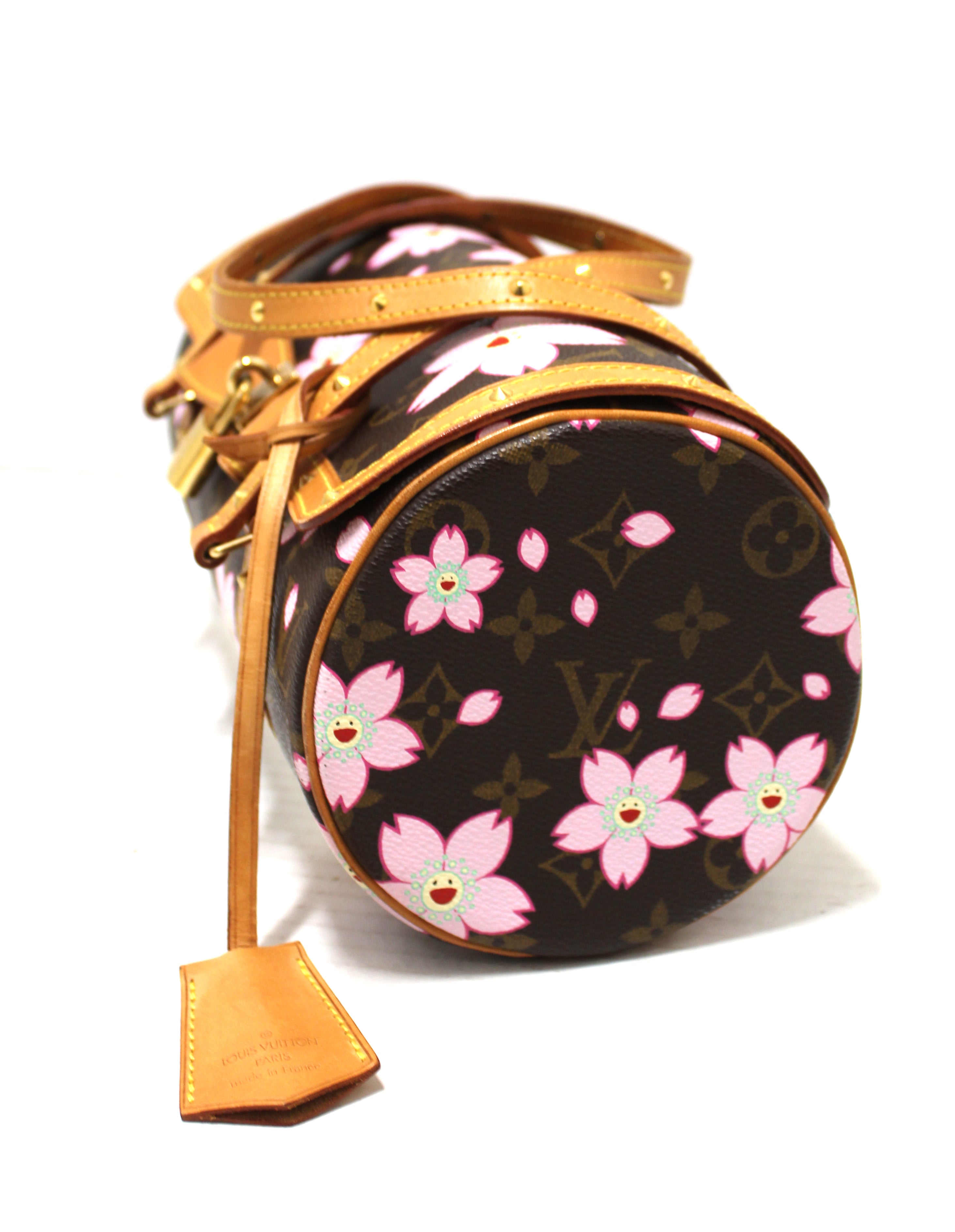 Authentic Louis Vuitton Monogram Cherry Blossom Papillon 26 Handbag - Limited Edition Luxury Shoulder Bag for Women, Perfect for Date Night, Parties & Special Occasions