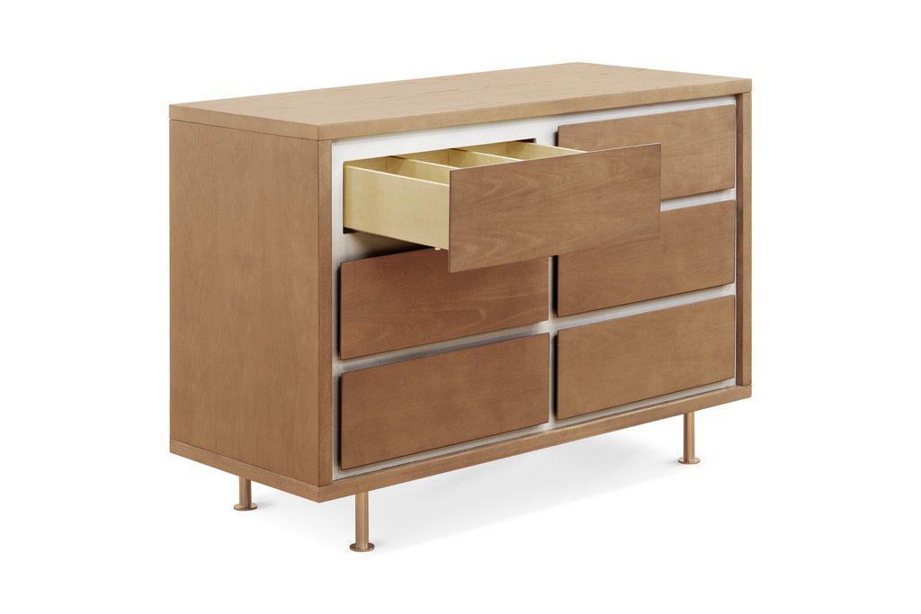 Nursery Works Novella 6-Drawer Dresser - Modern Baby Changing Table & Storage Solution for Nursery & Kids Room Organization