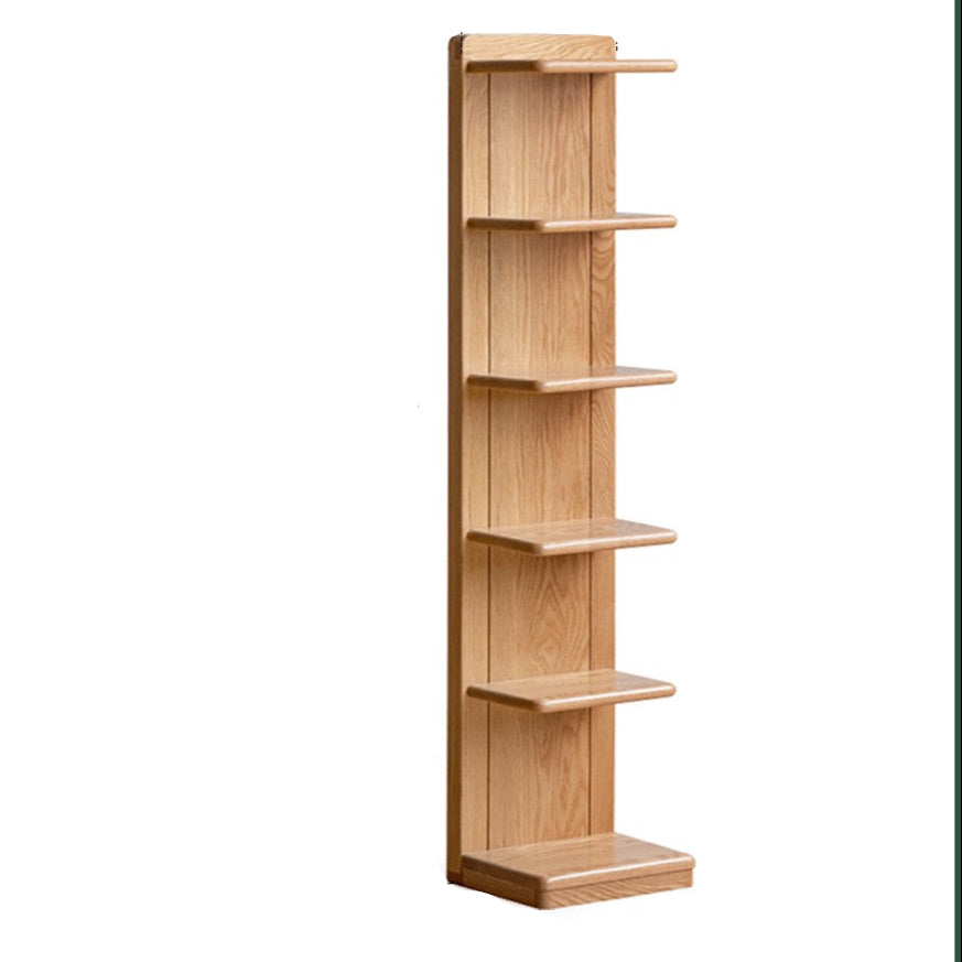 11.8x9.8x51.5 inch / 30x25x131 cm / natural wood color / five-layer bookshelf