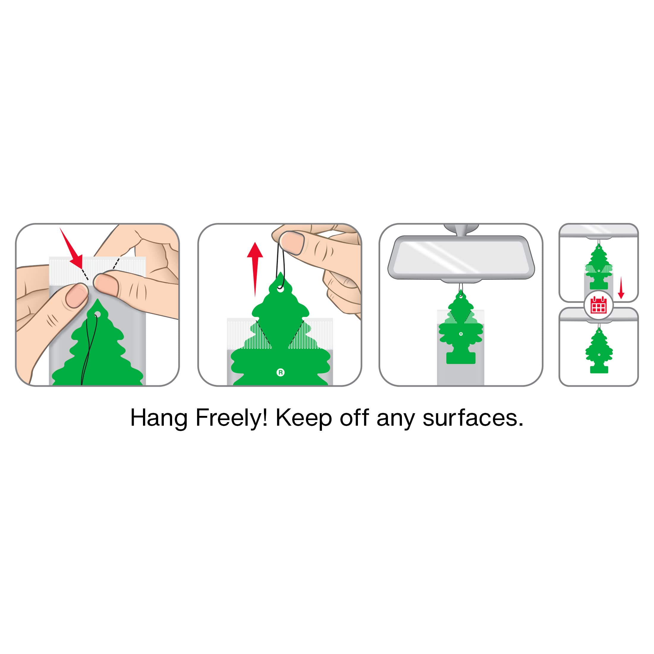 LITTLE TREES Car Air Fresheners - 24 Pack Hanging Tree Fresheners with Long-Lasting Strawberry Scent for Auto, Home & Office | Perfect for Cars, Closets, Bathrooms & Small Spaces