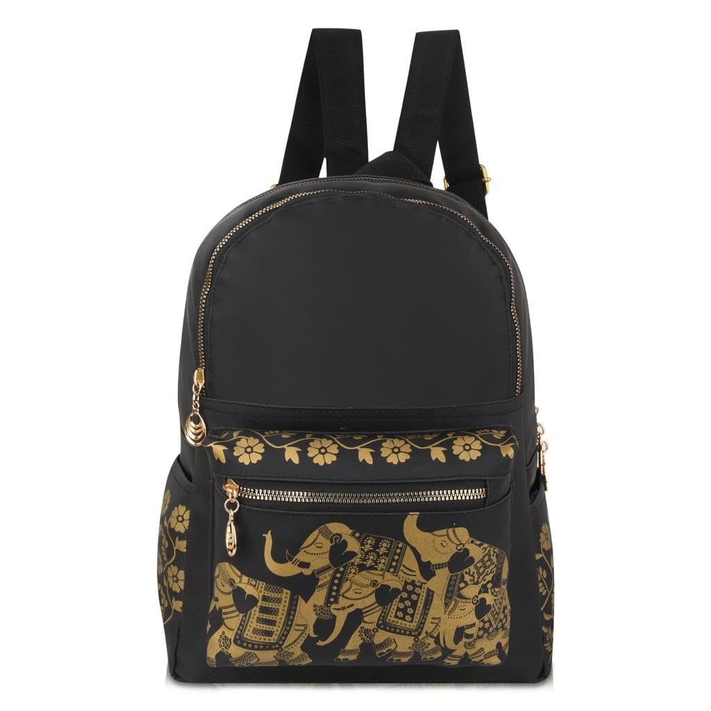 Stylish Black Casual Backpack for Women - Trendy College Backpack for Girls, Small Mini Travel Shoulder Bag for School, Office & Day Trips | Perfect for Commuting, Campus Life & Weekend Getaways