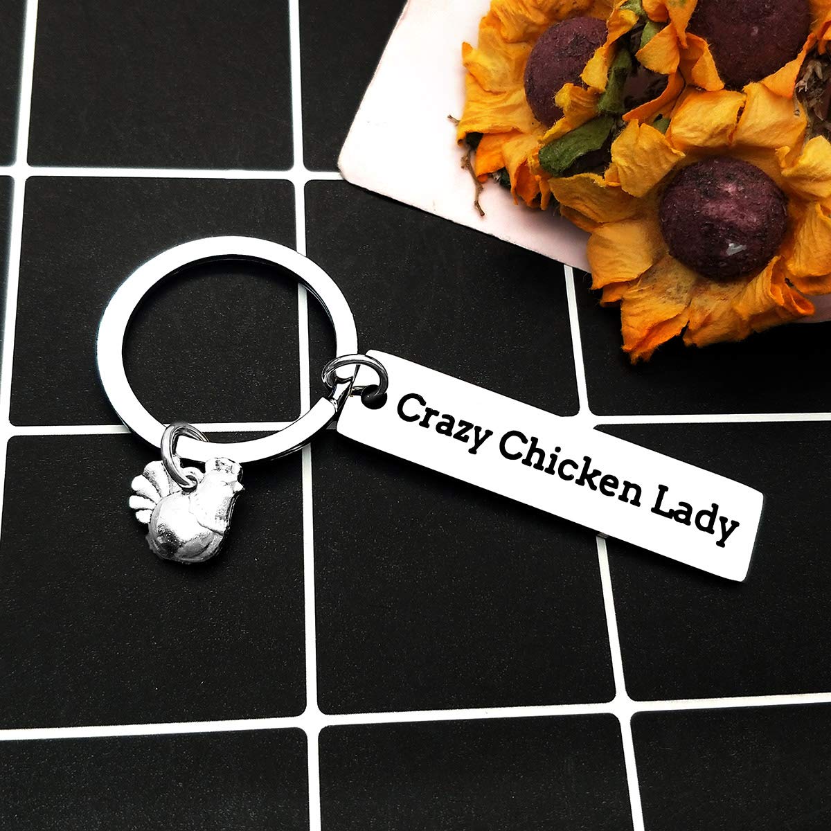 Funny Chicken Keychain Gift for Mom - Crazy Chicken Lady Present for Mother's Day, Chicken Lovers & Poultry Farmers - Perfect for Chicken Farm Wives, Girls & Hen Enthusiasts - Great for Everyday Use, Keychain Decor & Chicken-Themed Gifting