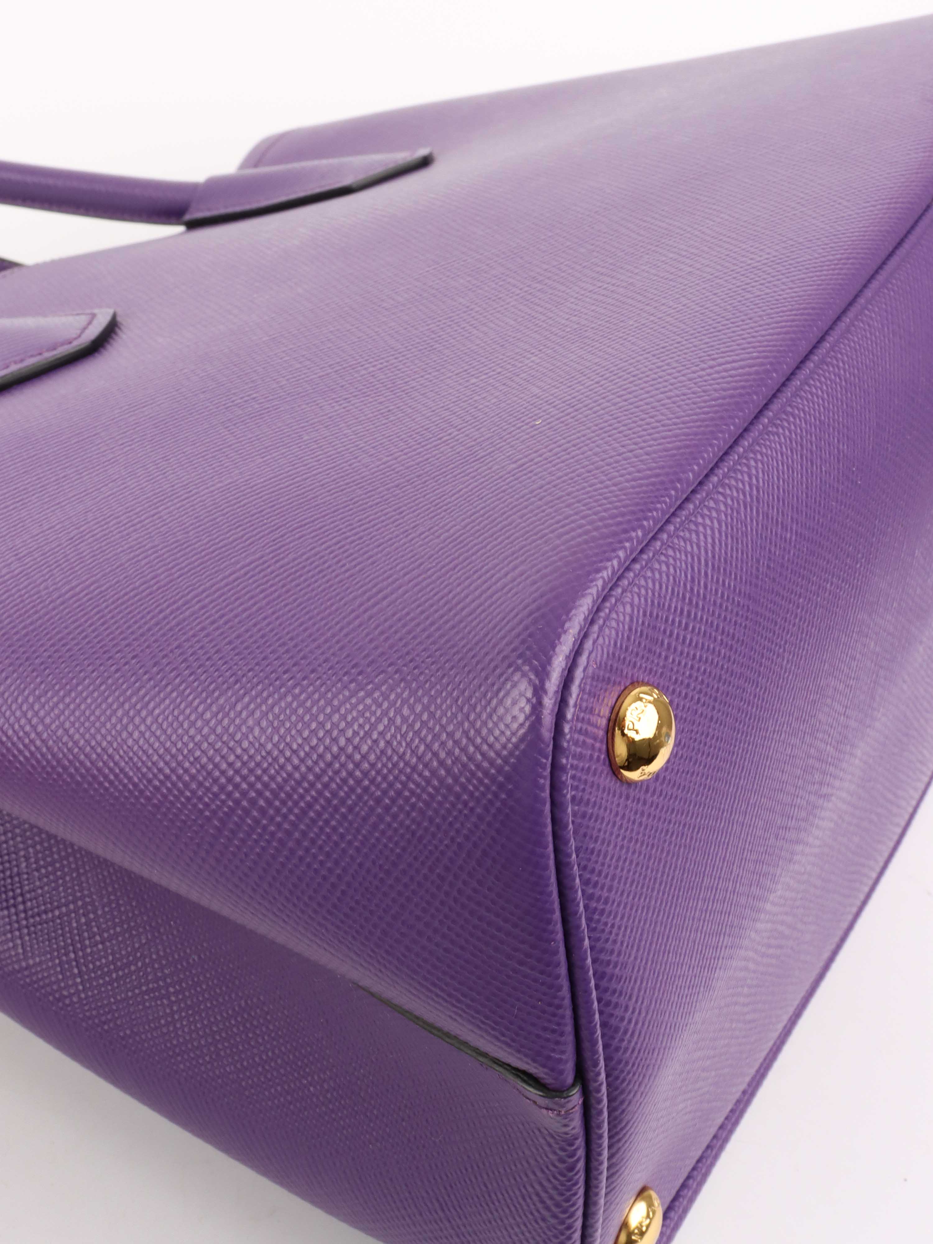 Prada Limited Edition Purple Saffiano Leather Tote Bag for Women | Luxury Designer Handbag for Work, Travel & Everyday Use