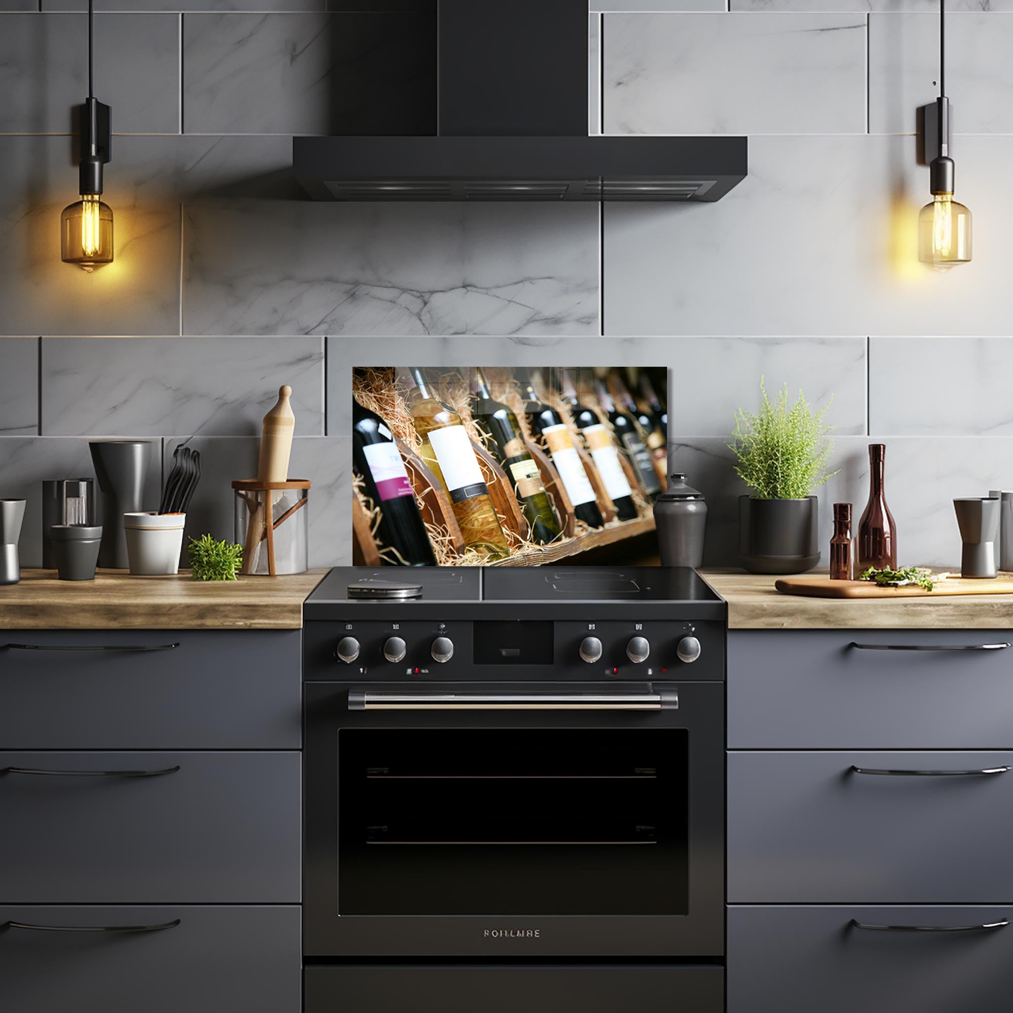 Premium Glass Wine Bottles & Splashbacks - Elegant & Durable for Kitchen & Bar Decor - Perfect for Home, Restaurants, and Wine Cellars
