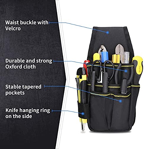 Durable 900D Electrician Tool Belt Bag - Adjustable Waist Storage Pouch for Electricians, Carpenters & Gardeners | Portable Multifunctional Hardware Tool Organizer for DIY Projects, Home Repairs & Professional Worksites