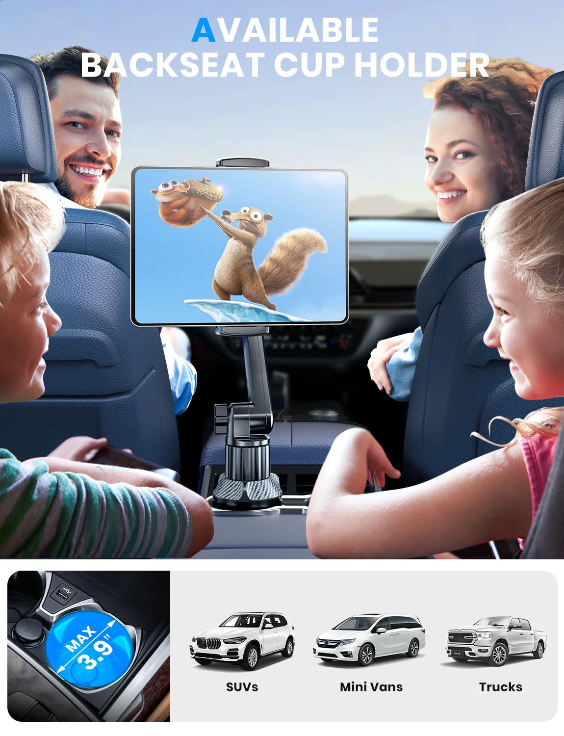 Car Tablet Holder for iPad & Phone (6