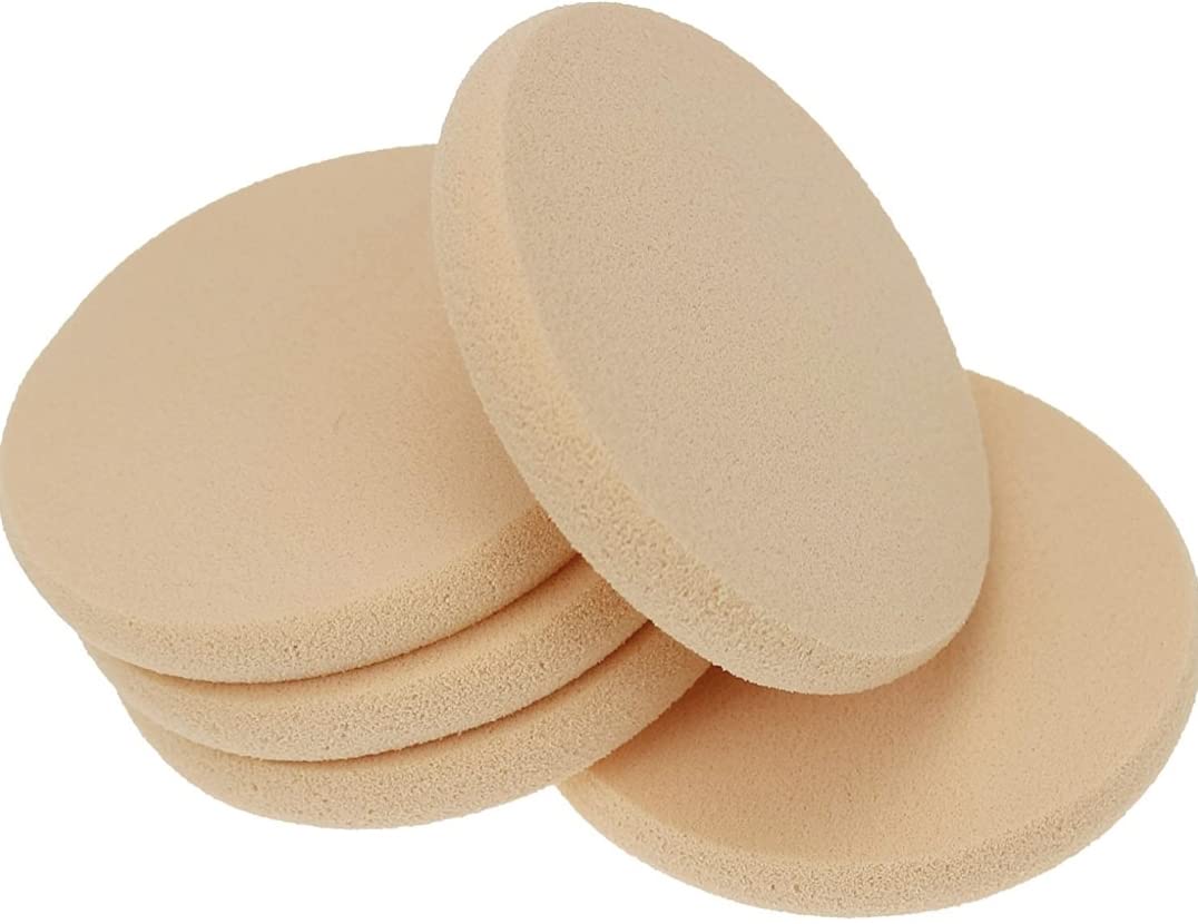 TopFinder® 8-Pack Soft Microfiber Makeup Sponge Puffs - Round Blender for Concealer & Foundation - Waterproof Beauty Blenders for Flawless Makeup Application (Perfect for Daily Use, Travel & Professional Makeup Artists)