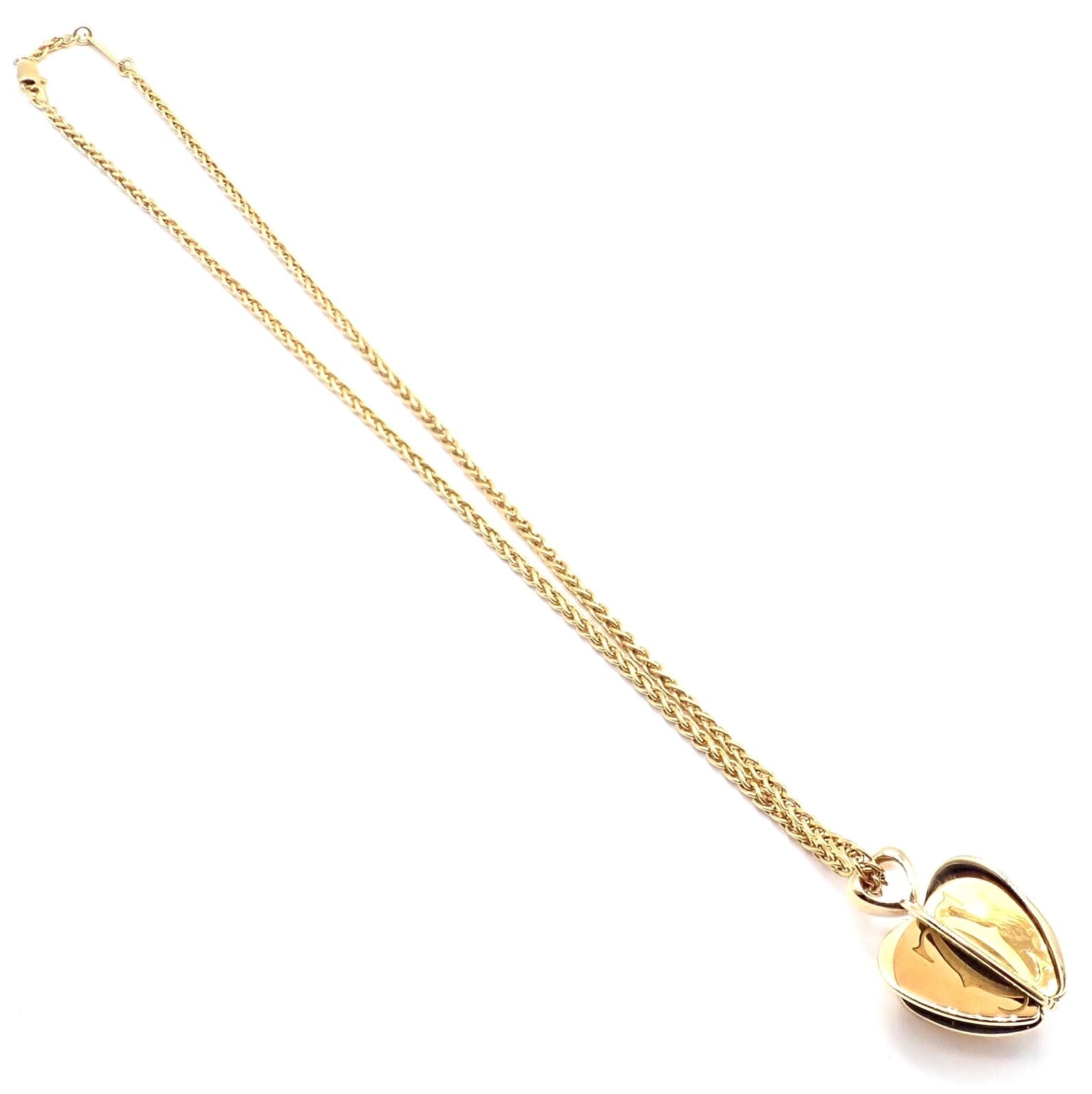 Authentic Cartier 18k Yellow Gold Double C 3D Apple Pendant Necklace for Women - Luxury Jewelry Gift for Anniversary, Birthday & Special Occasions