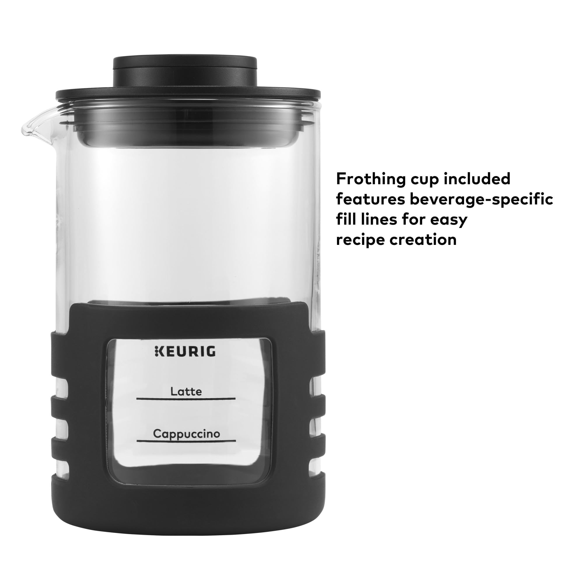 Keurig® SimpleCafé Milk Frother - Electric Handheld Frothing Wand for Coffee, Latte & Cappuccino - Perfect for Home Baristas & Coffee Lovers (Use for Hot/Cold Milk, Hot Chocolate & Matcha Drinks)