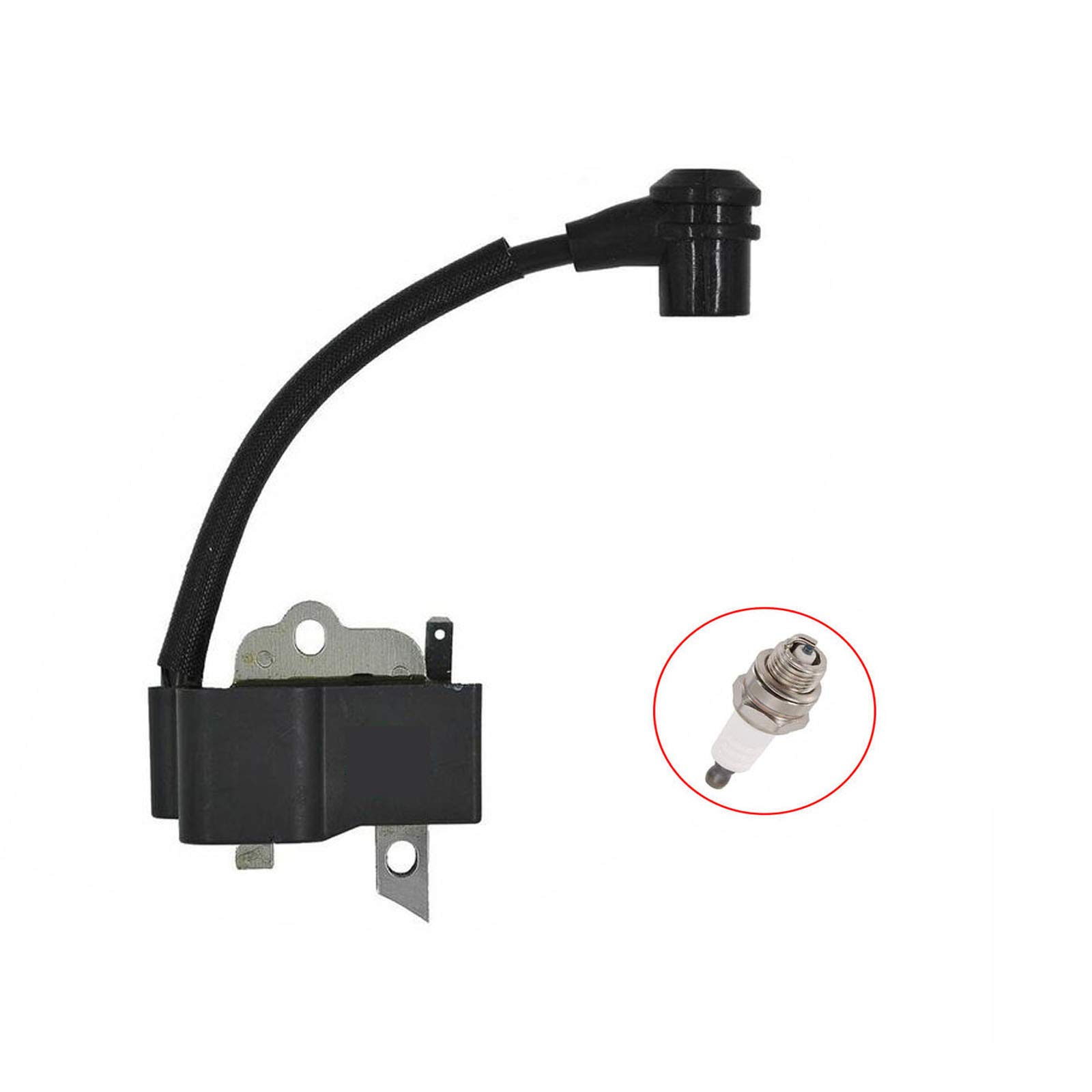 PARTSRUN Ignition Coil Module with Spark Plug Compatible with Echo CS370 CS-370 CS-370F CS-400 CS-420ES CS-400F & Shindaiwa 402S Chainsaws - OEM#A411000264 15901010630 ZF270-HHS - Perfect for Chainsaw Maintenance and Repair