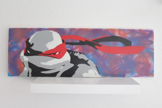 Lucas Raynaud Ninja Turtles Painted Canvas Wall Art - Teenage Mutant Ninja Turtles TMNT Themed Home Decor for Living Room, Bedroom & Office