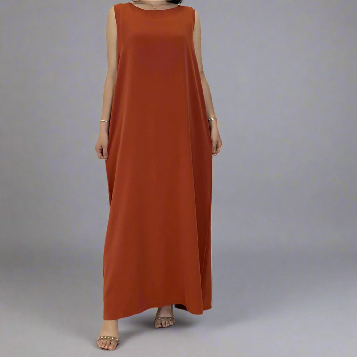 12 Color Options Muslim Women Nida Underdress Sleeveless Inner Slip Under Dress - Modest Layering for Daily Wear & Special Occasions