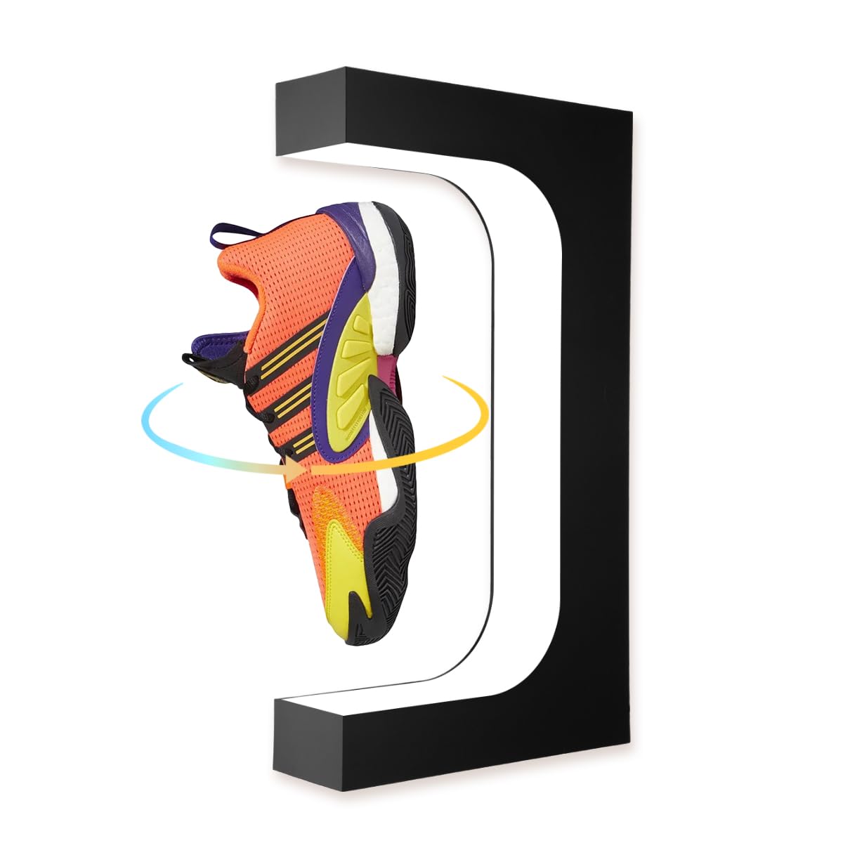 VGAzer Floating Shoes Display Stand - Levitating Sneaker Holder with LED Lights for Advertising, Exhibition & Storefront - Acrylic Shoe Rack for Home Decor & Sneaker Collection Display