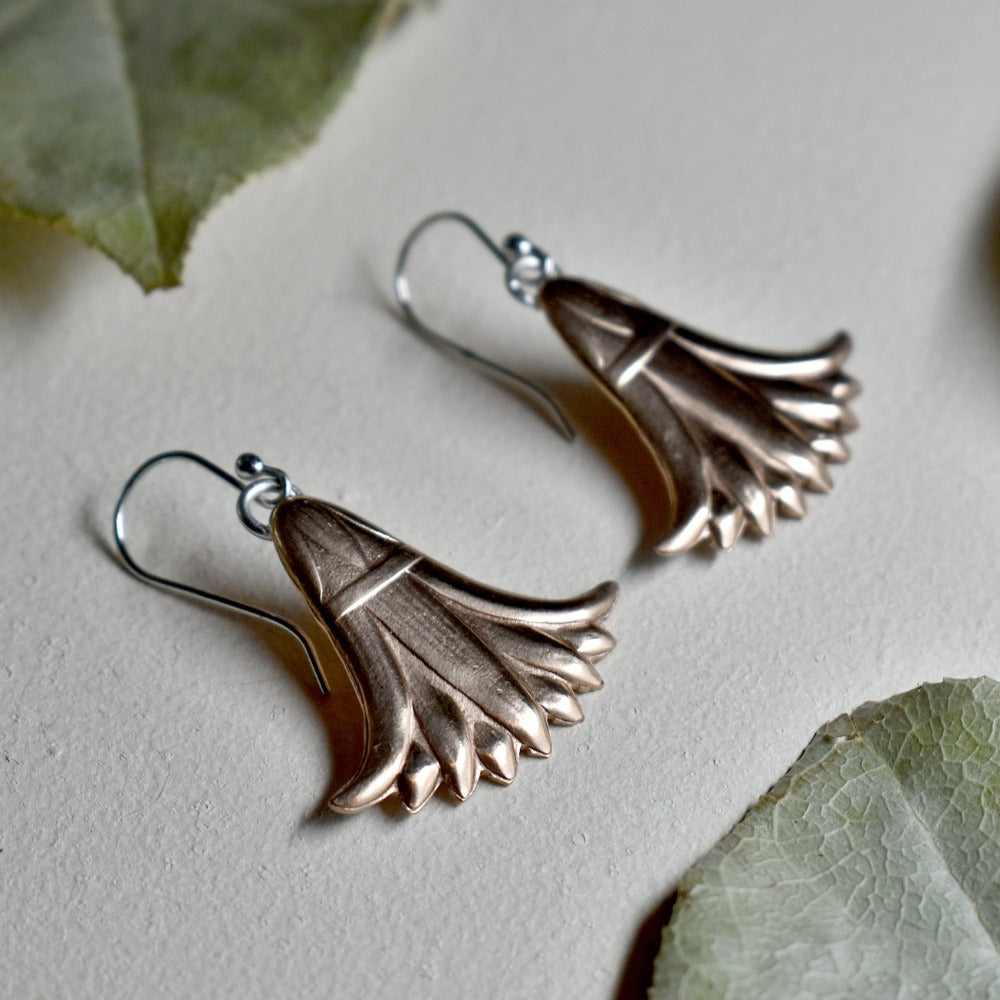 Egyptian Revival Bronze Drop Earrings - Handmade Vintage Jewelry for Women - Perfect for Weddings, Parties & Special Occasions