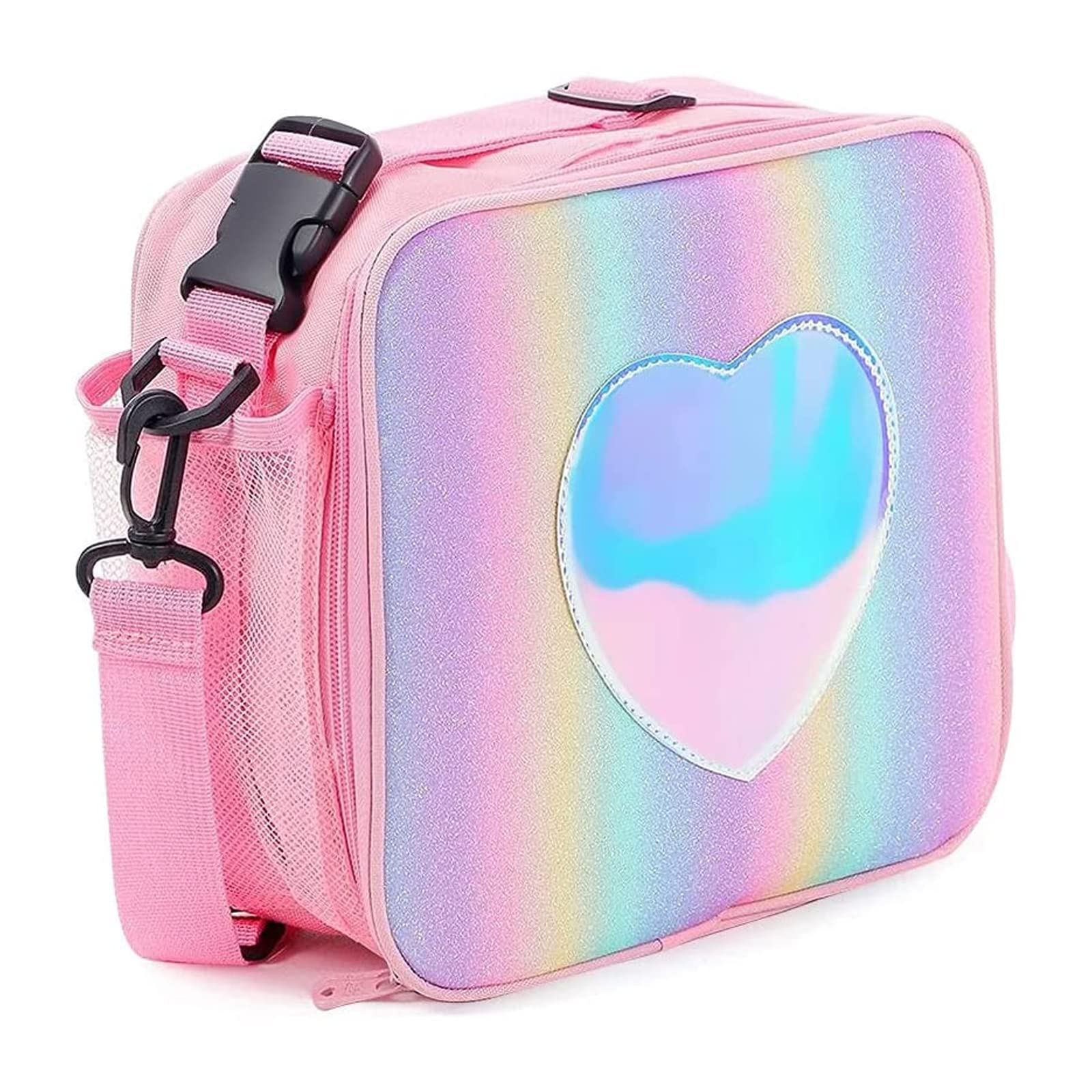 Insulated Lunch Box for Girls - Cute Rainbow Color Portable Meal Bag for Kids, School Lunch Box with Thermal Insulation | Perfect for School, Picnics & Travel