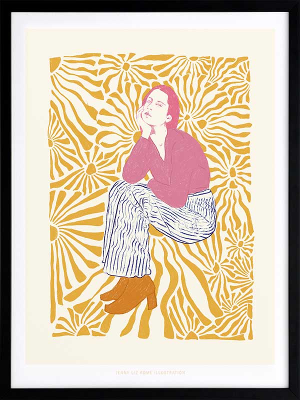 Dazed Portrait I Framed Art Print - Modern Wall Decor for Living Room, Bedroom & Office - Premium Canvas Painting for Home & Office Decor