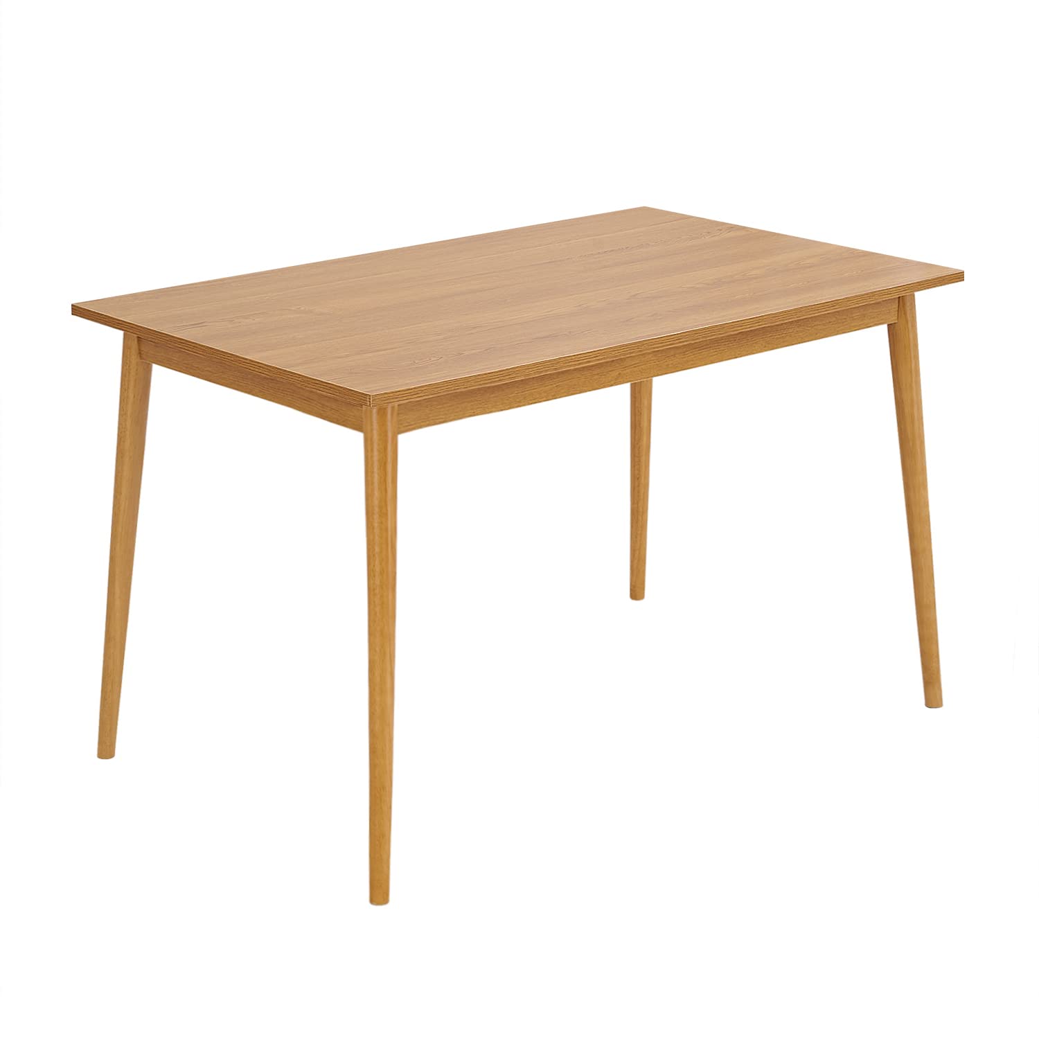 Panana 47 Inch Modern Dining Table - Solid Wood Legs, Oak Finish Kitchen & Dining Room Table - Perfect for Family Dinners, Entertaining Guests, and Small Space Homes