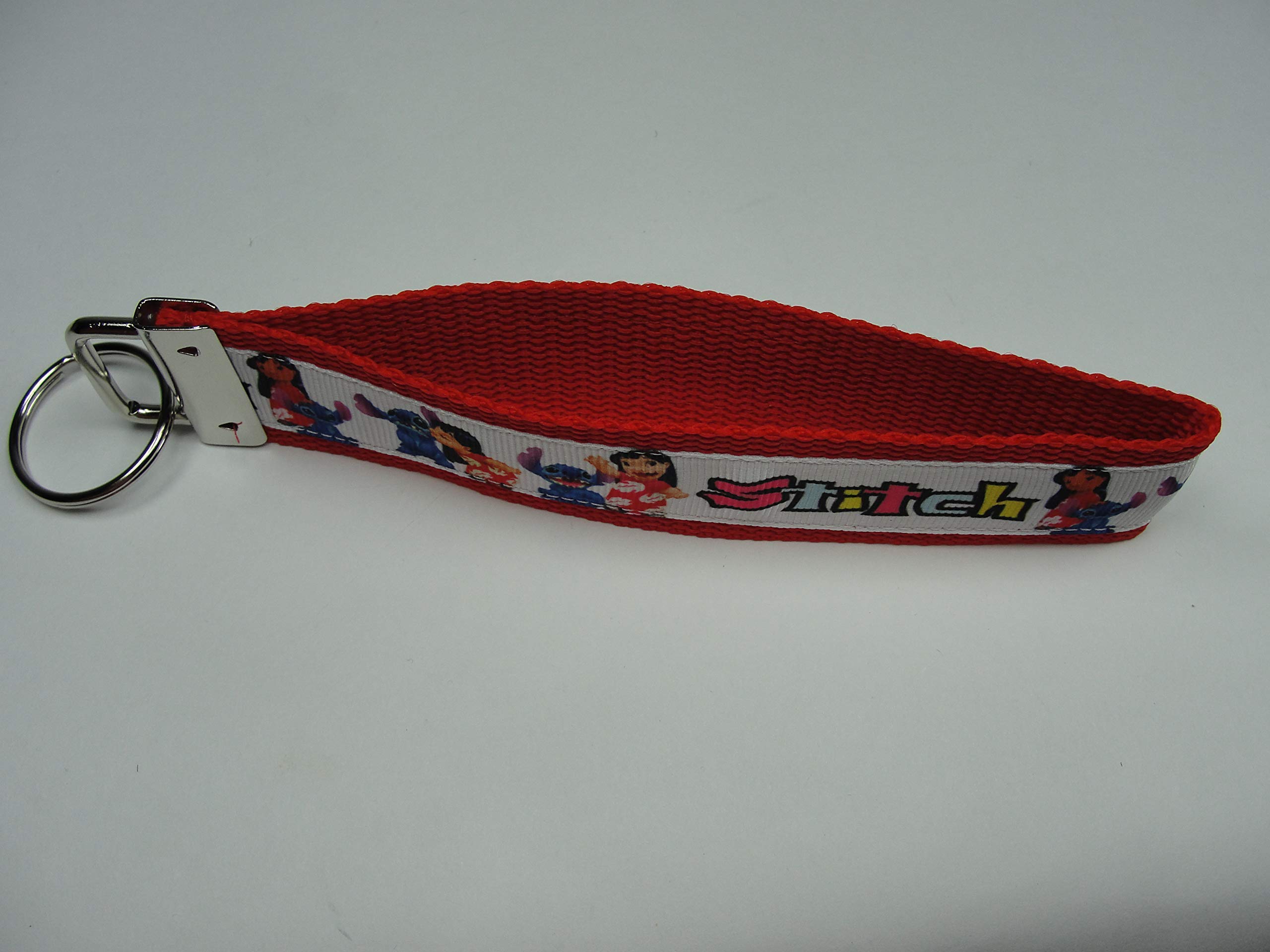 Stitch & Lilo Red Keychain Key Fob - Disney Cartoon Character Keyring for Keys, Bags & Backpacks - Perfect for Disney Fans, Gifts & Collectibles