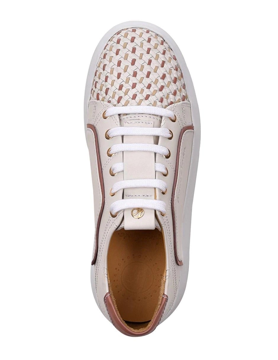 **4P5TEKN Women's White Casual Fashion Cowhide Leather Sneakers - Comfortable & Stylish for Everyday Wear, Walking, and Travel**
