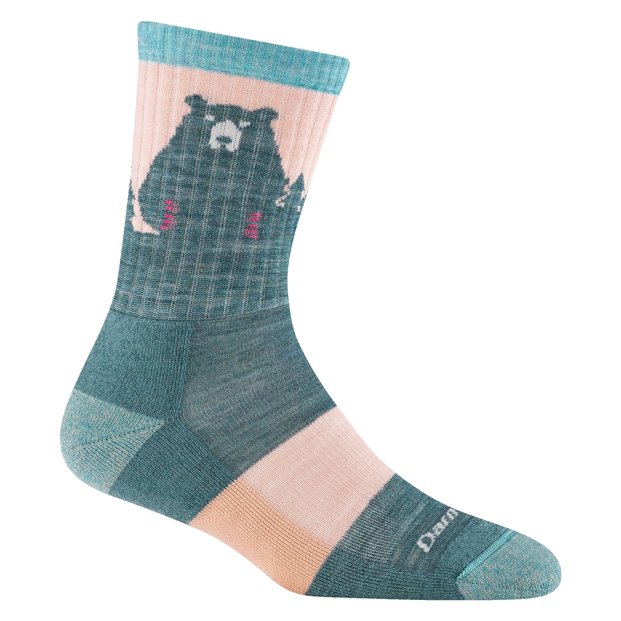 Darn Tough Bear Town Micro Crew Lightweight Hiking Socks for Women - Comfortable & Durable for Outdoor Adventures, Hiking, and Everyday Wear